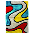 Polyester mix Shaggy Rug 3D design with Multi Color